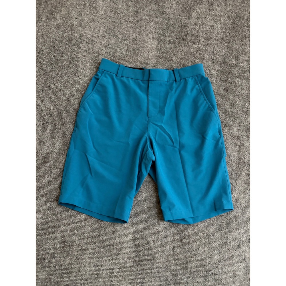 Nike Golf Dri-FIT Shorts Mens 30 Teal Blue Flat Front Athletic Performance 9.5in